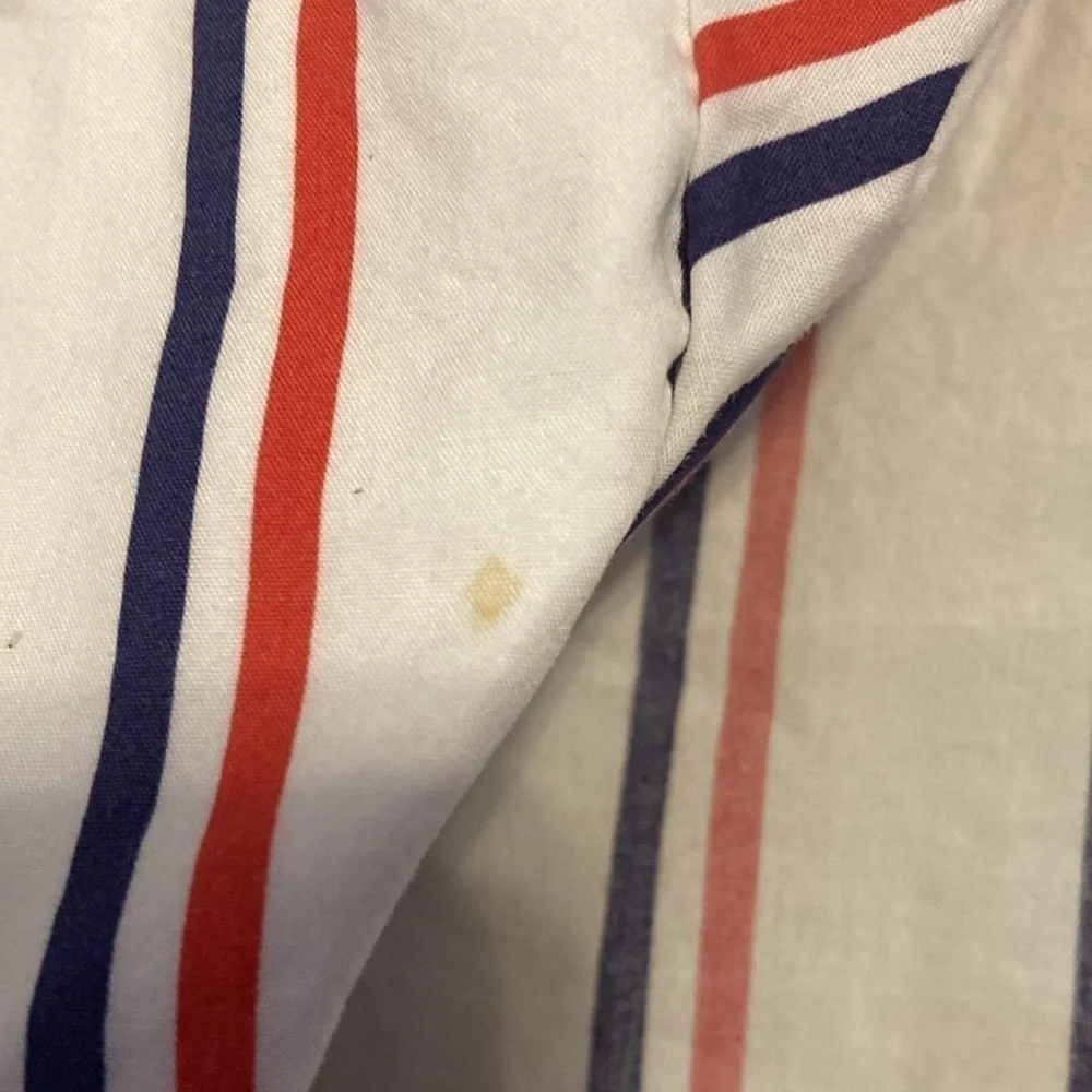 J. Crew Blue And White Striped Pajama Button Down Shirt Size XXL